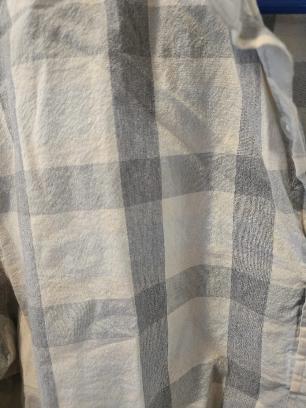 J. Crew Light Beige and Gray Plaid Button-Down Shirt